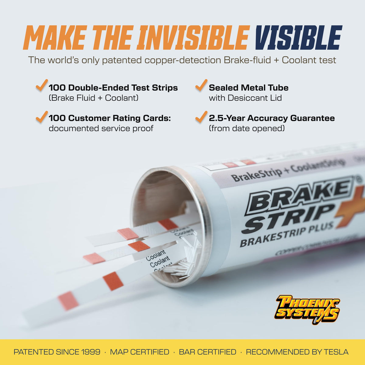 100 Double Ended Brake & Coolant Test Strips