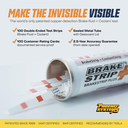 100 Double Ended Brake & Coolant Test Strips
