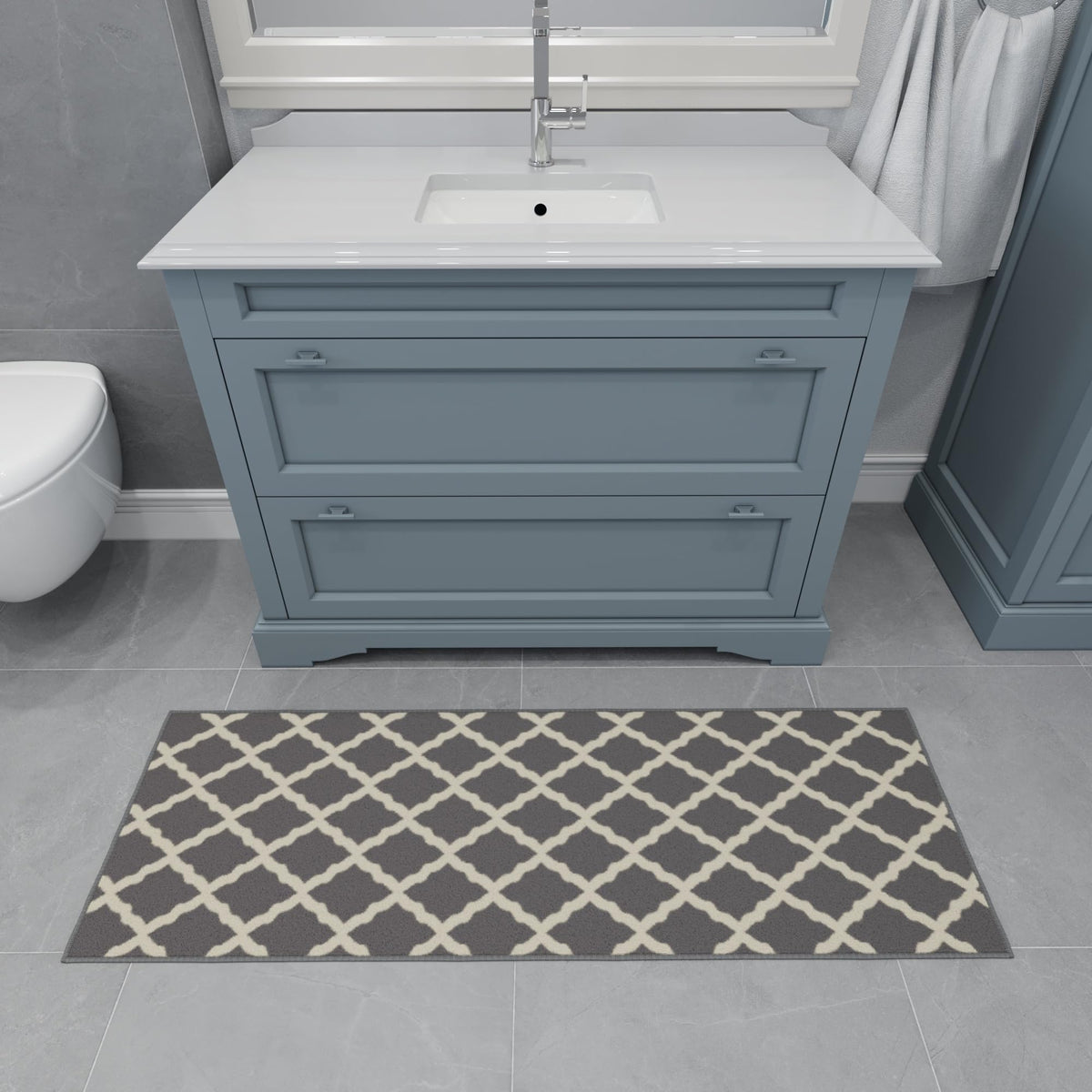 2x5 Kitchen Runner (Trellis Gray / 1'8" x 4'11" (Runner))
