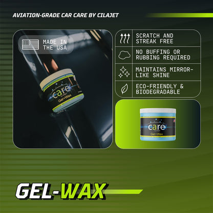 Care Gel-Wax, Car Wax for Shiny Finish, Reduces Water Spot, Durable, Effective on Various Surfaces, 26 Oz