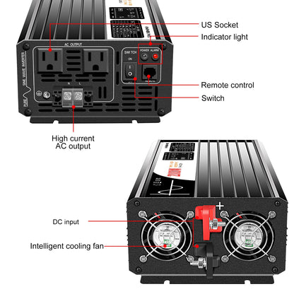 2000W Pure Sine Wave Inverter (DC48V (Range 40V-60V) 2000W)