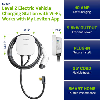 Level 2 Smart EV Charger with Wi (Smart Home 40A)