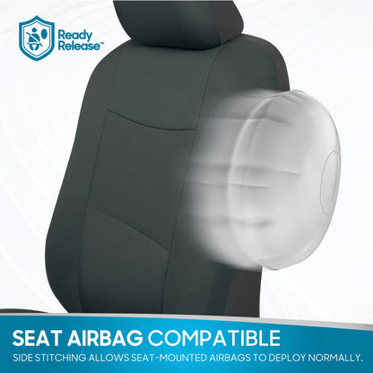 PolyPro Car Seat Covers Full Set in Solid Charcoal (Solid Gray)