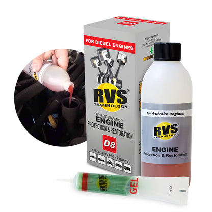 D8 engine oil treatment