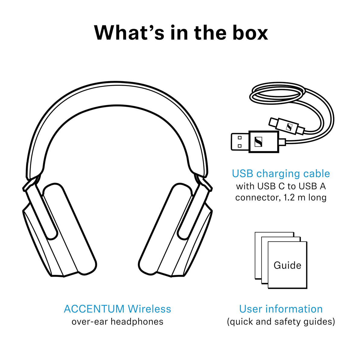 Sennehiser ACCENTUM Wireless Headphones (White / ACCENTUM Wireless)