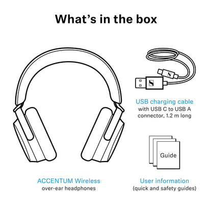 Sennehiser ACCENTUM Wireless Headphones (White / ACCENTUM Wireless)