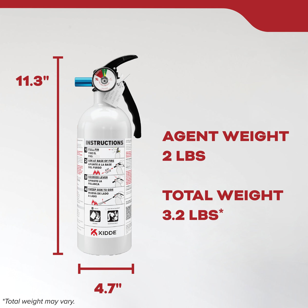 Auto 5 Fire Extinguisher for Cars and Trucks (Very Small - 2 lbs.)