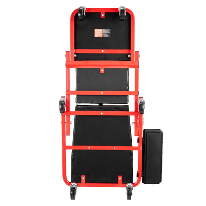 Foldable Z Garage Creeper (36 inch-2 in 1 / Red)
