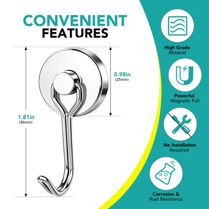Magnetic Hooks (Silver / 0.98in)