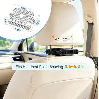 Car Seat Fan with Dual Air Outlets