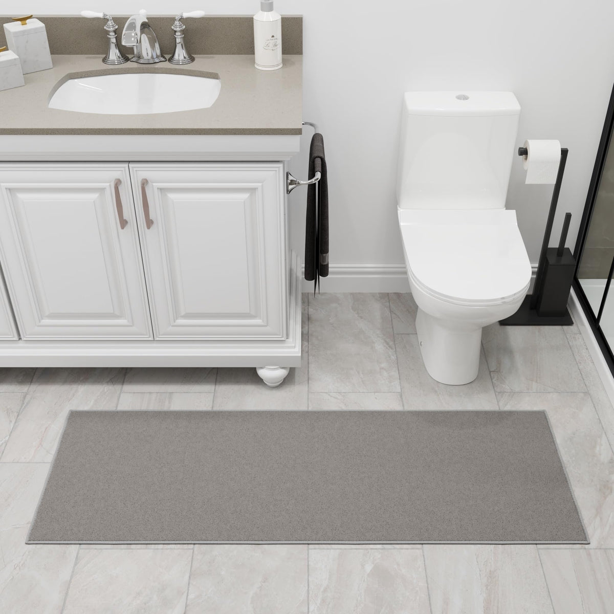 2x6 Runner Rugs for Hallway (Solid Gray)