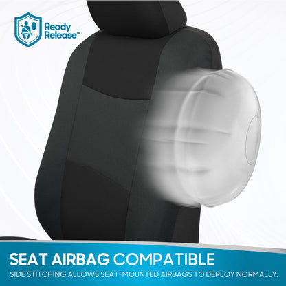 PolyPro Car Seat Covers Full Set in Reverse Charcoal (Reverse Charcoal)