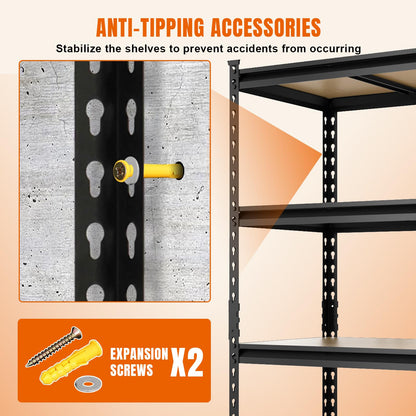 Storage Shelving Unit (59"Hx28"Wx12"D)