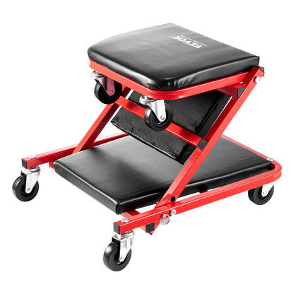 Foldable Z Garage Creeper (36 inch-2 in 1 / Red)