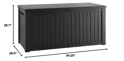 180 Gallon Resin Outdoor Storage Box (Black / 180 gallons)