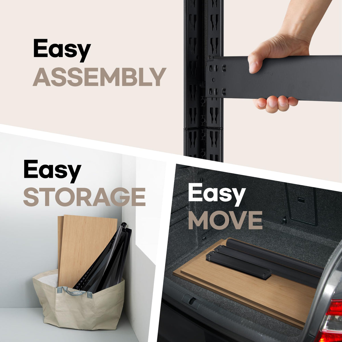 House Black 36.2" W 5 Tier Storage Shelves Garage Shelving 2Pack (Black / 36.2"W x 16.5"D)