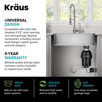 Kore Workstation 30 (Stainless Steel / 30 Inch / Sink and Garbage Disposal 1HP)