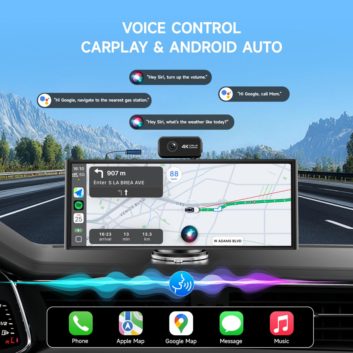 CarPlay Screen for Car Tablet Android Auto Smart Screen for Car