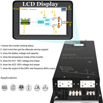 6000W Split Phase Pure Sine Wave Inverter