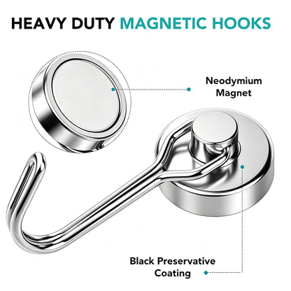 Magnetic Hooks (Silver / 0.98in)