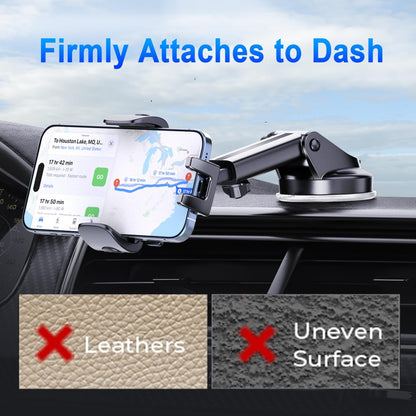 2026 NEW] Car Phone Holder [Upgraded Strongest Suction & Clip] Cell Phone Mount for Dashboard Windshield Vent