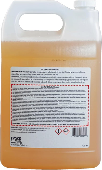 Leather & Plastic Cleaner for Automotive Interior Surfaces (128 Fl Oz (Pack of 1))