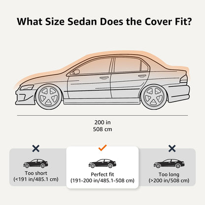 Silver Weatherproof Car Cover (Sedans up to 200")