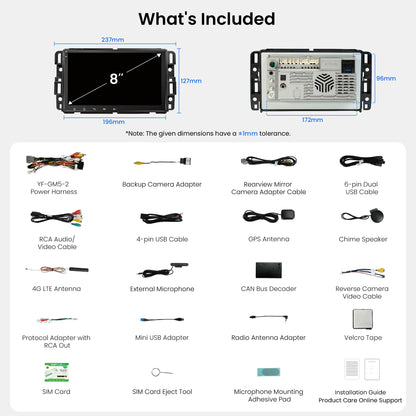 S8 Gen4 8" Android Car Stereo (8")