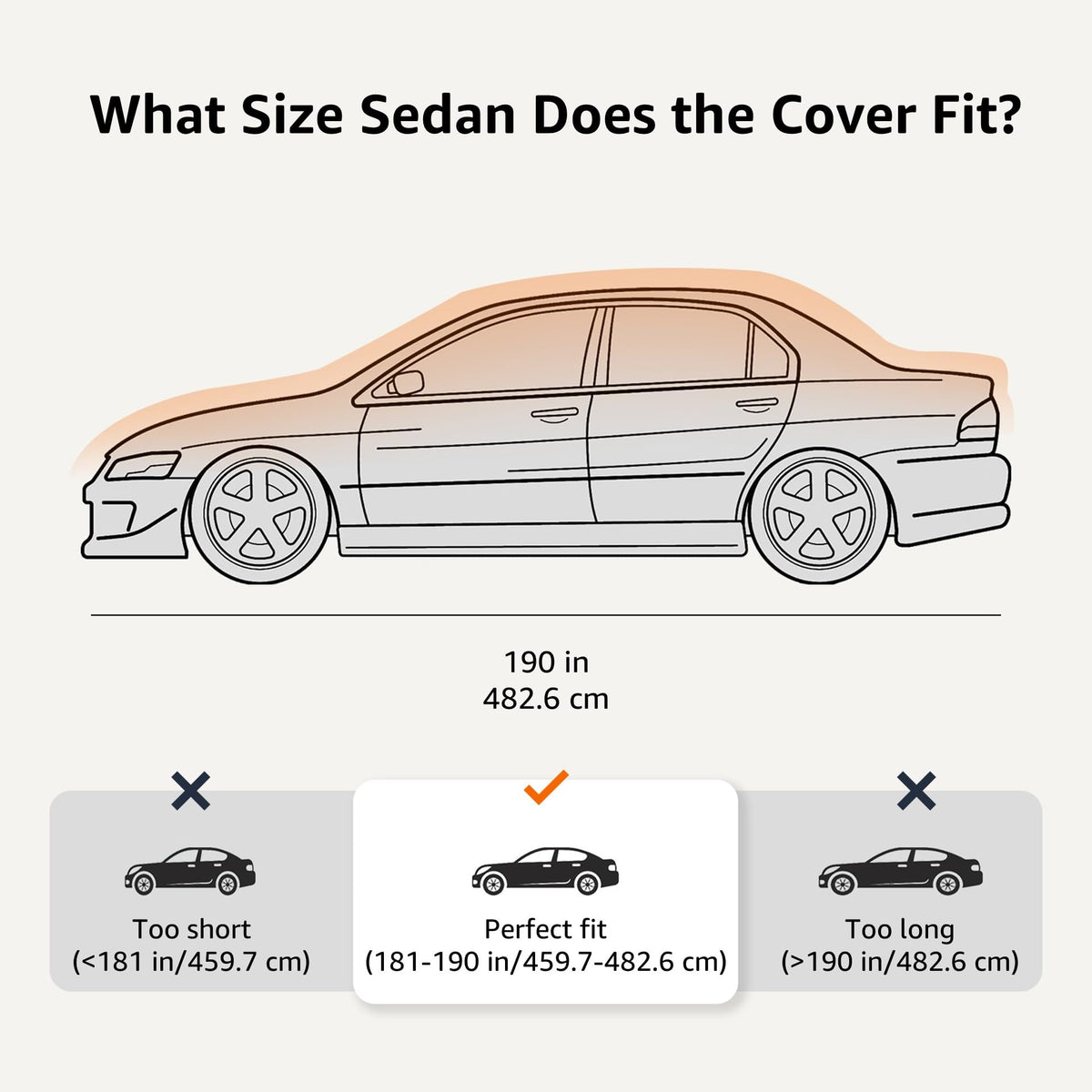 Silver Weatherproof Car Cover (Sedans up to 190")