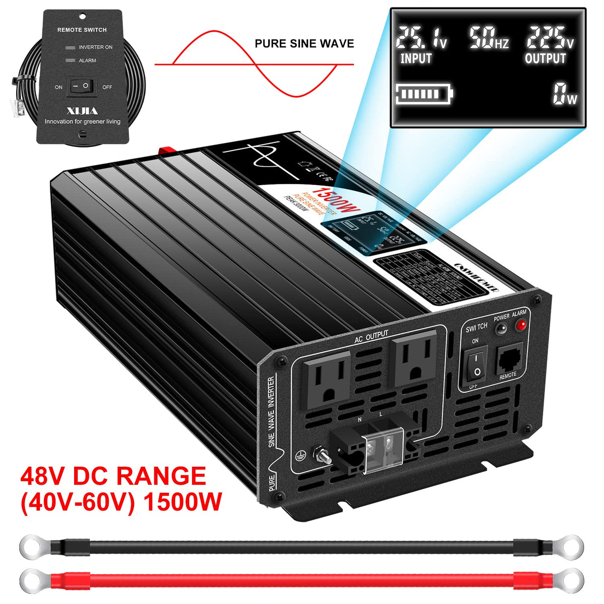 1500W Pure Sine Wave Inverter (48V 1500W Bluetooth)