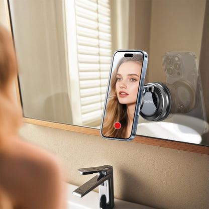 Newest Vacuum Magnetic Phone Holder for Car Phone Holder Mount【Movable Vacuum Suction】Magsafe Car Mount Cell Phone Holders for Your Car Accessories for Women Men for iPhone 17 16 (Carbon Fiber)