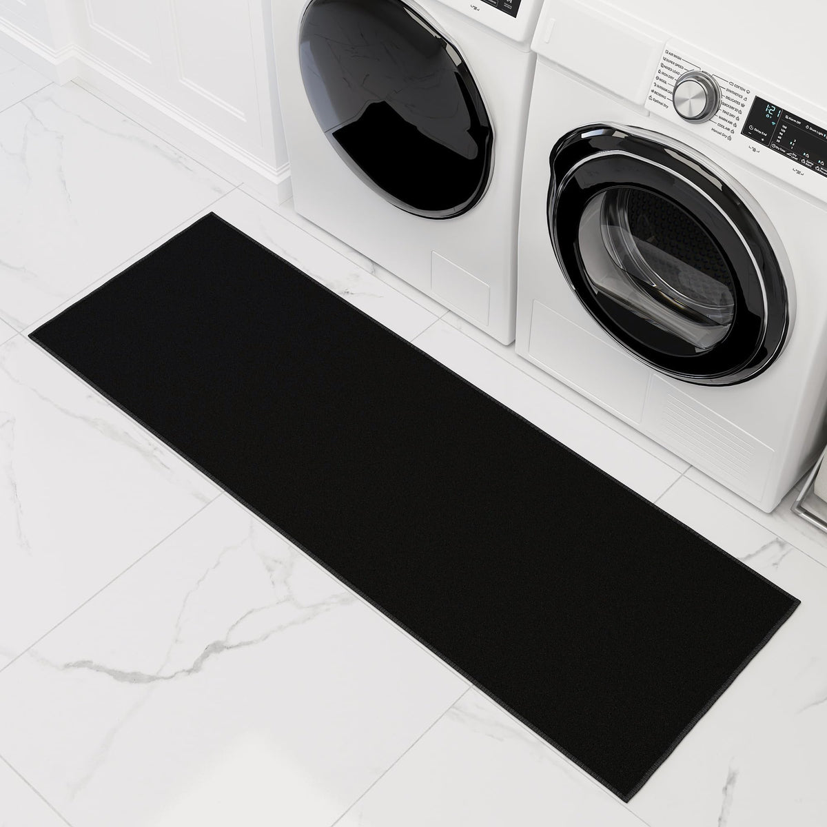 2x5 Kitchen Rug Runner (Solid Black)