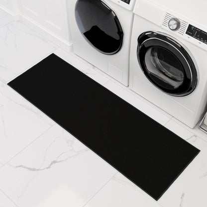 2x5 Kitchen Rug Runner (Solid Black)