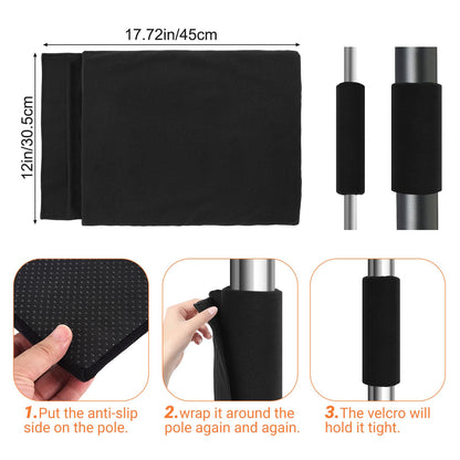 4pcs Basement Pole Wrap 12x14.5 Inch Black (Black / 15x12)