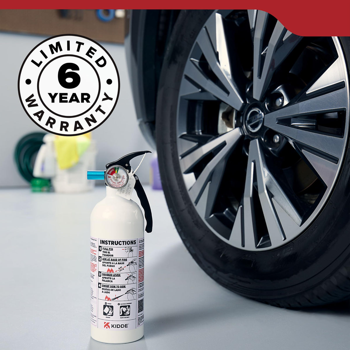 Auto 5 Fire Extinguisher for Cars and Trucks (Very Small - 2 lbs.)
