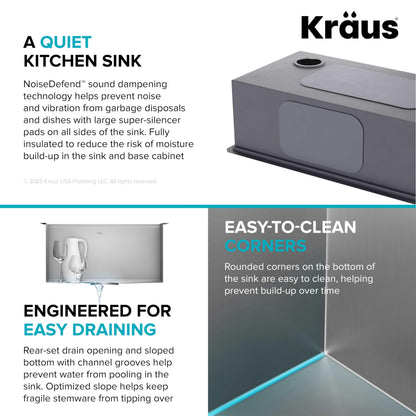 Stainless Steel 21 in Undermount Kitchen Sink KWU111 (Stainless Steel / 21 inch / Sink)