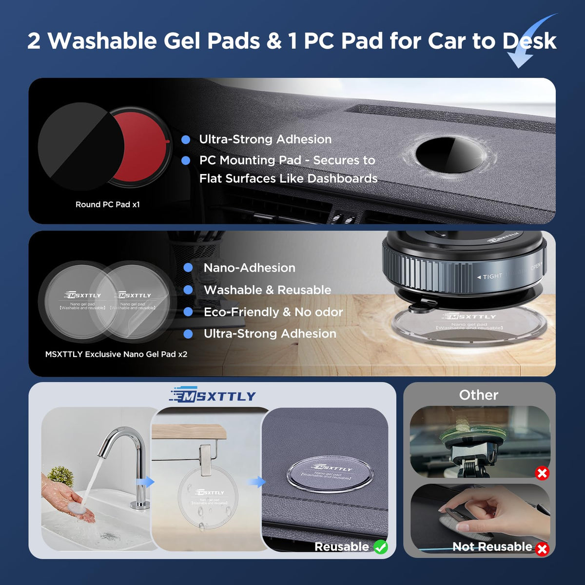 Vacuum Magnetic Phone Holder (Black)