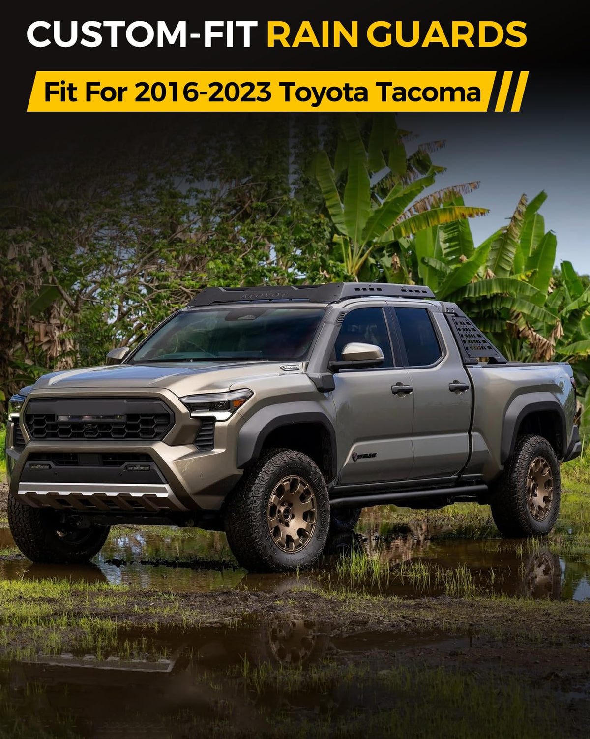 Rain Guards for Car Windows (For 2016-2023 Toyota Tacoma)