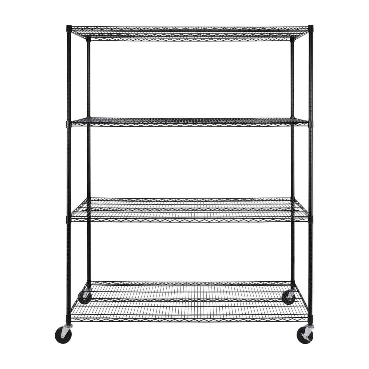 UltraDurable 4 (Black / 4-Tier Shelving, 60" W x 24" D)