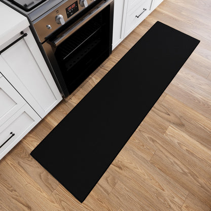 2x9 Rug Runners for Hallways (Solid Black)