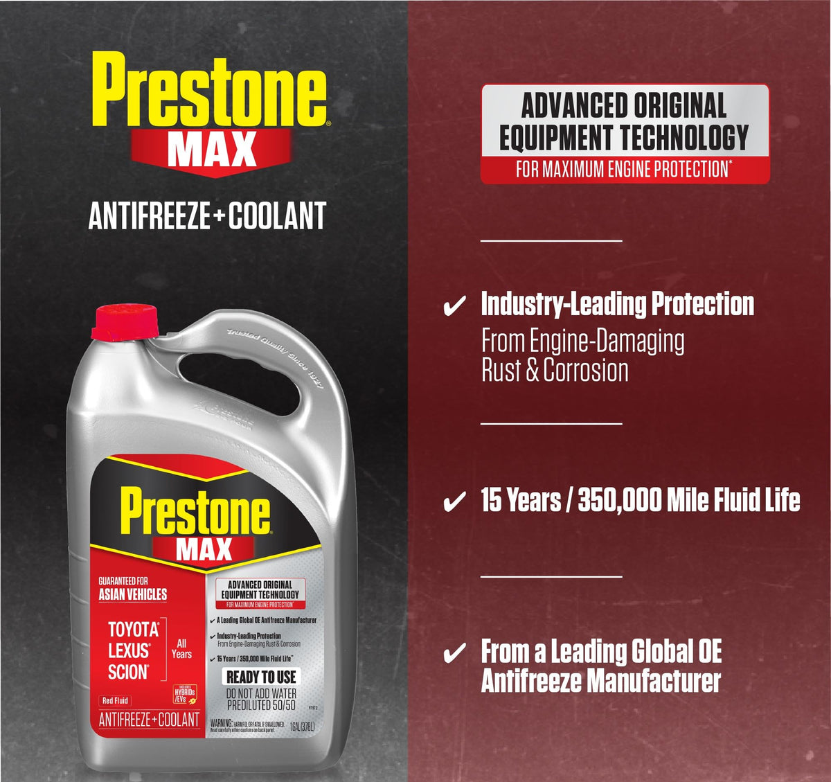 AF6210 MAX Asian Vehicles (Asian Red / Pack of 6 Gallons)