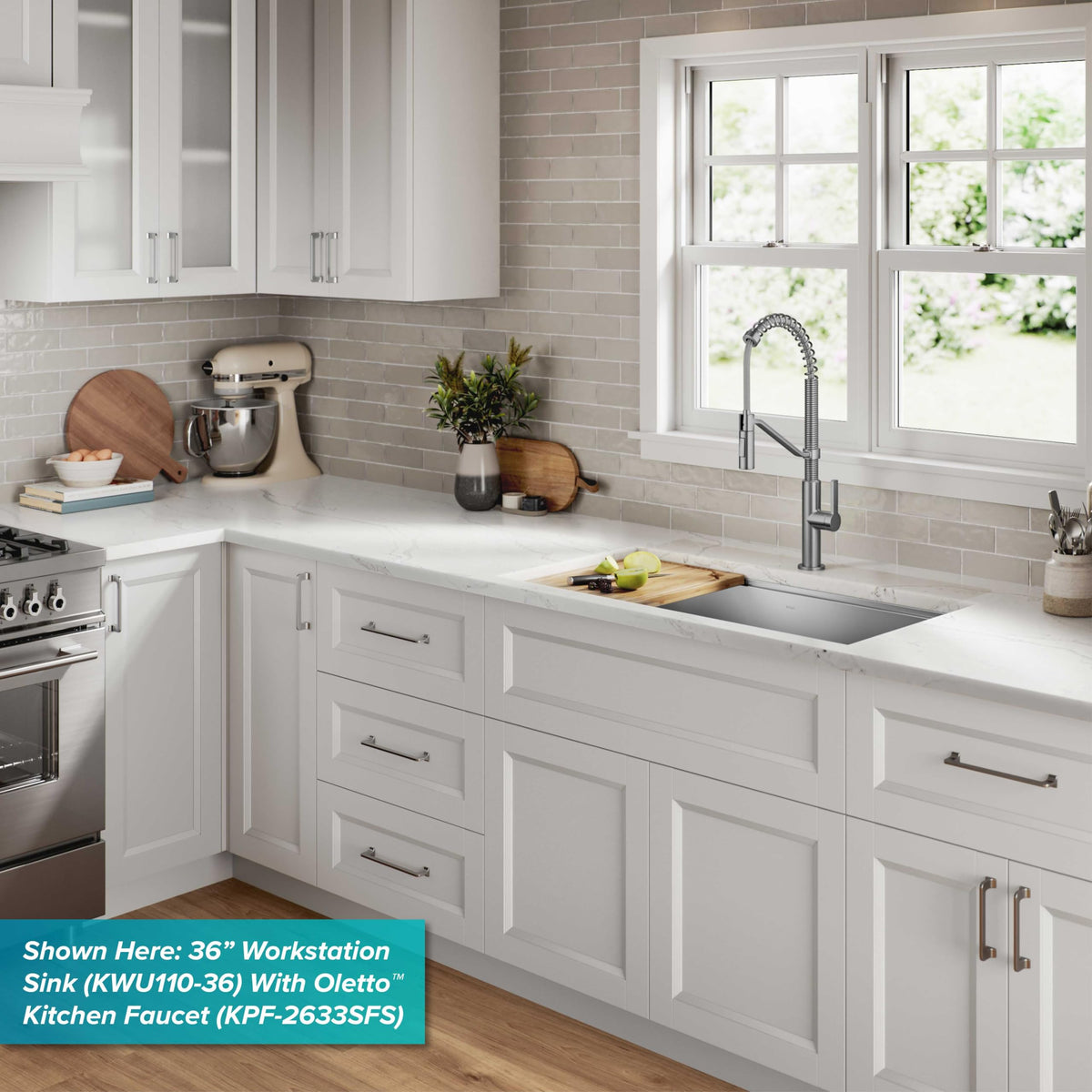 Stainless Steel 27 in Undermount Kitchen Sink KWU110 (Stainless Steel / 27 inch / Sink)