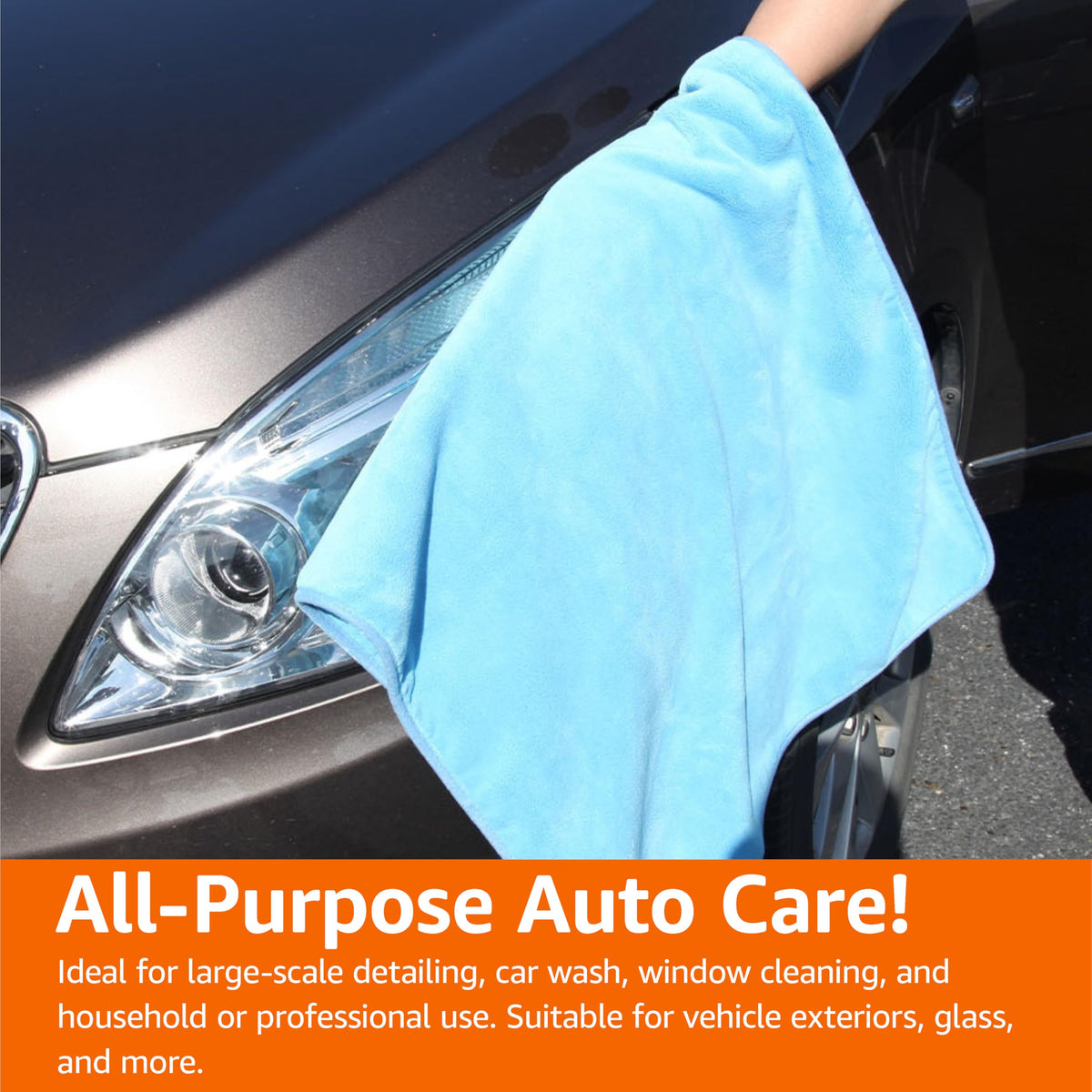 Super Absorbent Microfiber Car Drying Towel (Blue / 36"L x 25"W)