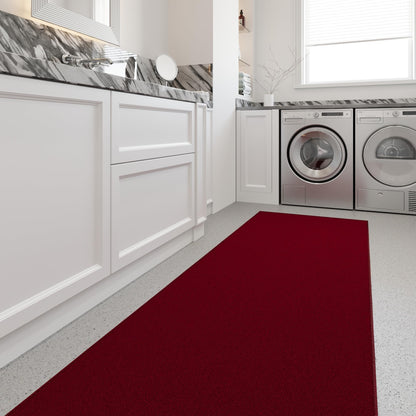 3x10 Hallway Runner Rug (Solid Red)