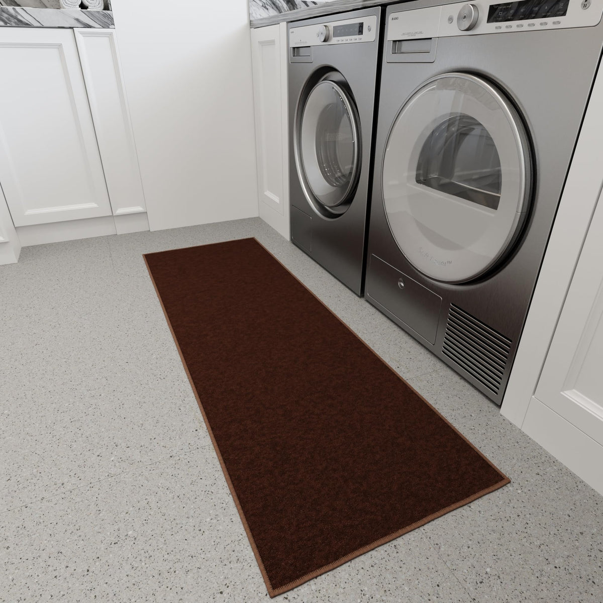 2x5 Kitchen Rug Runner (Solid Brown)
