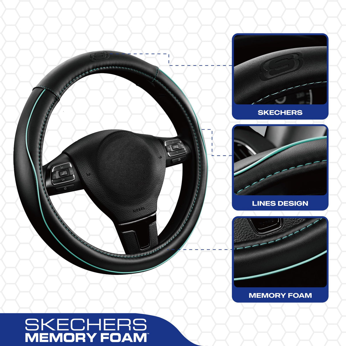 Memory Foam Steering Wheel Cover (Mint)