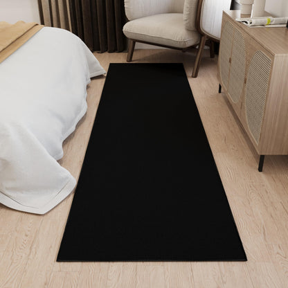3x10 Hallway Runner Rug (Solid Black)