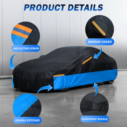 Car Cover Waterproof All Weather Outdoor Windproof Dustproof UV Protection Fit Coupe Buick Lesabre (0 Coupe Car Cover / C7-Fit Coupe/Cabrio-Length 218-227 inch)