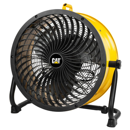 fans - 18”-Blade High-Velocity Drum Fan Heavy Duty Industrial Grade (Yellow, 2-in-1): 3,400 CFM, 4-Speed, 360 Degree Adjustable Drum Head, Dual Ball Bearing Motor with Die-Cast Cover (HVD-18AC) (Yellow)