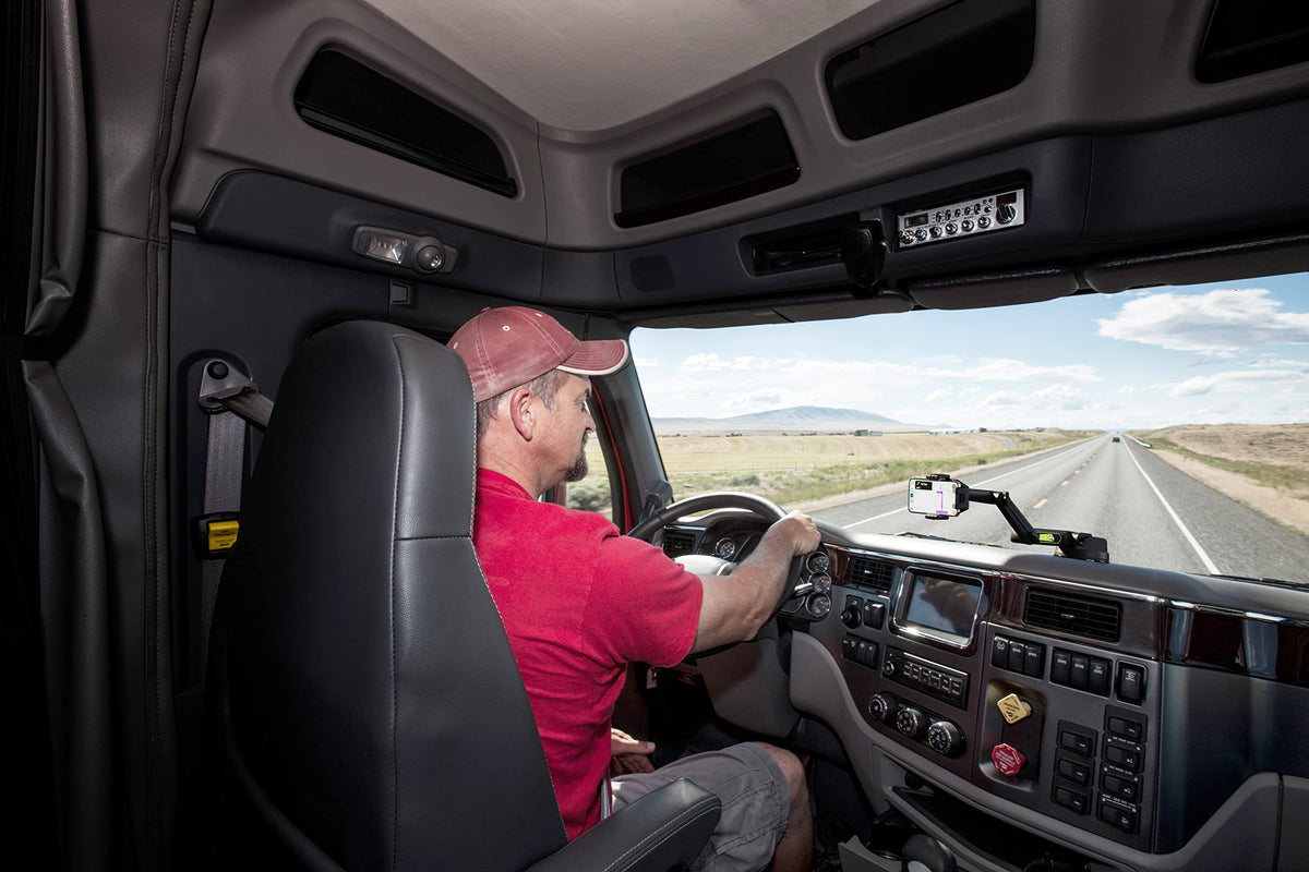 Cell Phone Mount for Truck Phone Holder for Truck Drivers (Gray)
